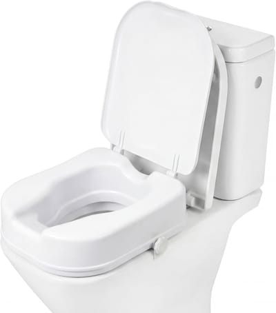 Toiletverhoger Vierkant - WC Verhoger - Meer Comfort - Gepatenteerd Ontwerp - 10 cm Hoog - Wit