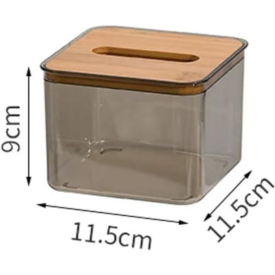 Boîte à mouchoirs transparente rectangulaire en bois pour la maison, boîte à mouchoirs moderne et créative
