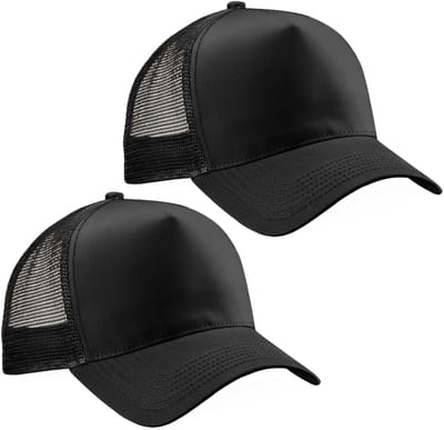 Truckers baseballcap - 5x - zwart - volwassenen - voordelige petjes/caps - verstelbaar