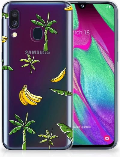 Back Cover voor Samsung Galaxy A40 TPU Case Banana Tree