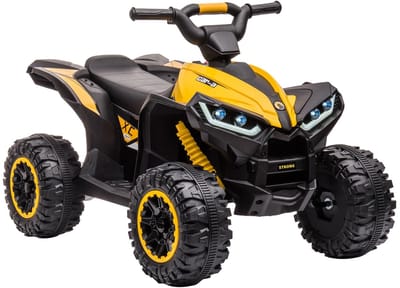 Danky Quad - Elektrisch Kinderquad 12V - Geel - 4x4 - Afstandsbediening - 2x35W Motor - MP3/USB/Bluetooth - 3-6j