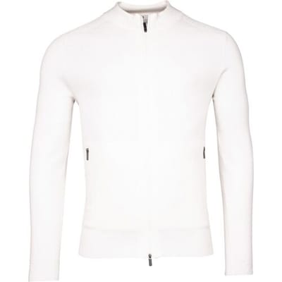 Thomas Maine Vest Cardigan Full Zip Half Milano Knit Off White / male