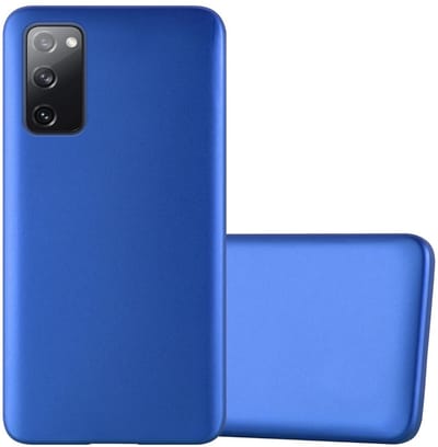 Cadorabo Hoesje geschikt voor Samsung Galaxy S20 FE in METAAL BLAUW - Beschermhoes gemaakt van flexibel TPU silicone Case Cover