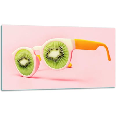 TMK ArtDeko Serie - Glazen Snijplank - 52x30 - Inductiekeuken - Kiwi