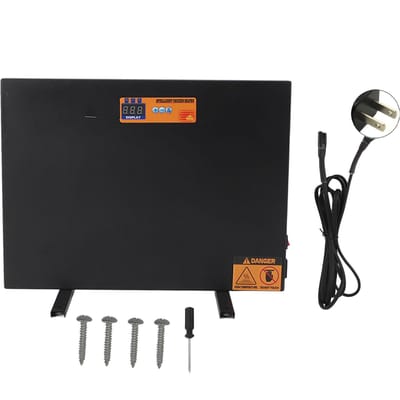 Kippenhokverwarming Zwart 150W Handmatige Bediening Anti-kantel Timer Thermostatisch Oververhitting black
