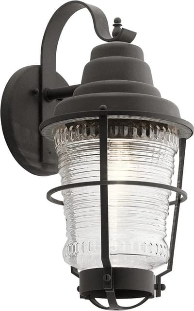 Kichler LED Wand Buitenlamp Chance Harbor | 1X E27 Max 60W | IP44 | Dimbaar | Weathered Zinc