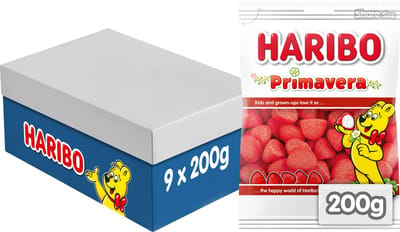 Haribo Primaveren - snoep schuim aardbeiensmaak - 9 x 200g