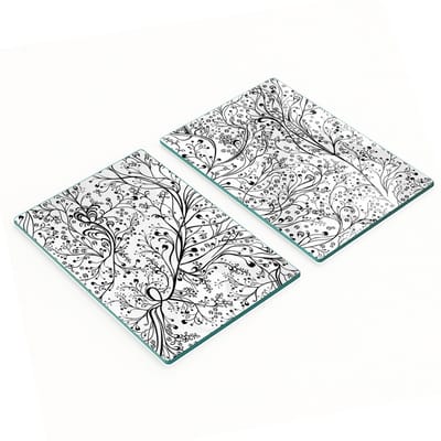Multifunctionele decoratieve glazen borden met ineengestrengelde takken, 2x40x52 cm