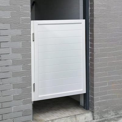 Houten Tuinpoort - Draaipoort Enkele Deur - Toegang Afscheiden - Inclusief Scharnierbeslag - B50cm x H90cm - Wit