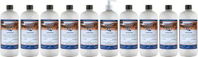 Handzeep Orange 1 liter - set van 10 stuks - met gratis pomp - Voordeelverpakking