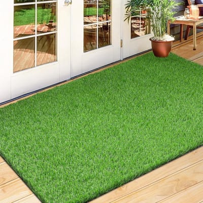 Kunstgras Tapijt - Nep Gras Mat - Buiten Gebruik - Realistisch Uiterlijk - 3x5 Ft - Groen