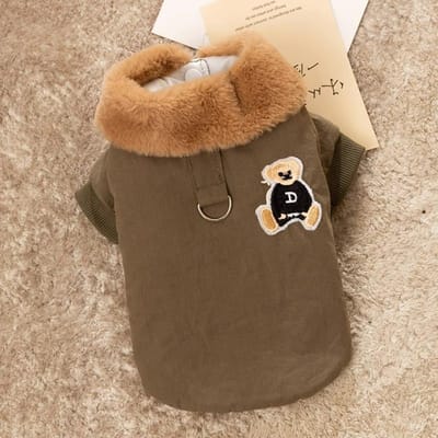 Les animaux domestiques peuvent être remorqués Vêtements épais matelassés en coton Teddy Grand Ours Poméranien Yorkshire Chaton Vêtements pour Chiens Chat Vêtements d'Automne et d'Hiver XL