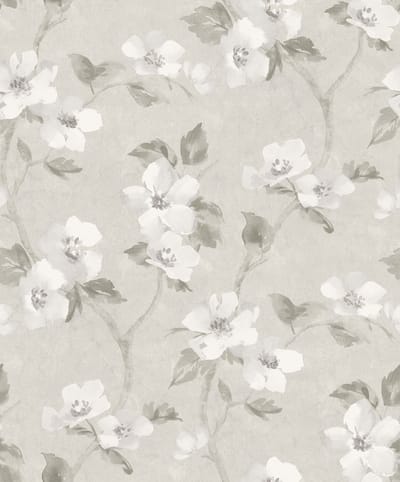 Boråstapeter Vliesbehang 3582 - Cottage garden - Botanisch Taupe - 53cm x 10.05m