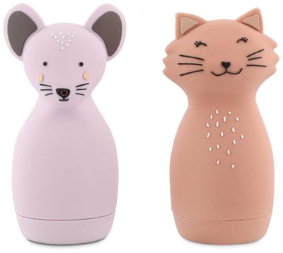 Trixie Badspeelgoed Sproeiende Dieren Mrs. Cat & Mrs. Mouse – 2 Stuks – Badspeelgoed voor Baby's en Peuters