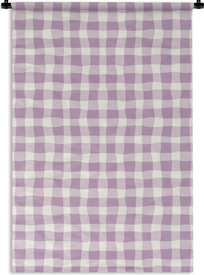 Wandkleed - Wanddoek - Pastel - Paars - Patronen - 60x90 cm - Wandtapijt