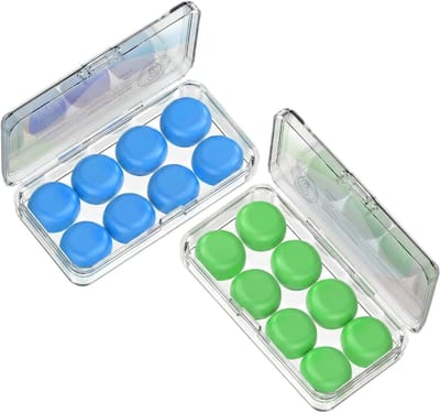 Comfortabele en ergonomische siliconen oordopjes, 16 stuks, geluidsarm en waterdicht voor slapen, zwemmen en reizen