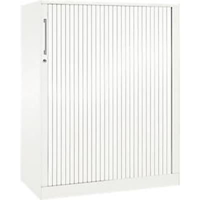 Roldeurkast ASISTO C 3000, 3 ordnerhoogten, B 1000 mm, wit/wit
