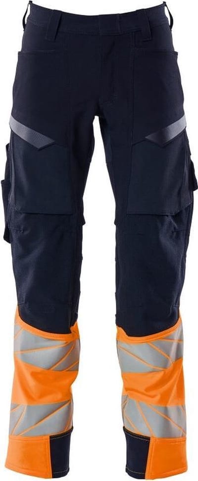 Mascot Accelerate Safe Broek Met Kniezakken 19179 - Mannen - Navy/Oranje - 46
