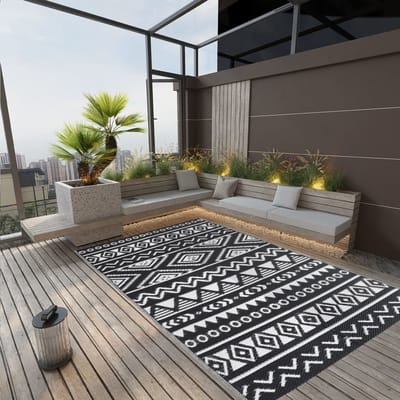vidaXL - Buitenkleed - ARAKIL - 190x290 - cm - polypropeen - zwart