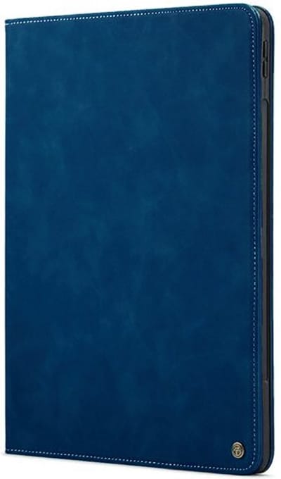 CaseMania Bookcase hoesje met Standaard geschikt voor iPad Air 13 M2 - Effen Donkerblauw - Kunstleer