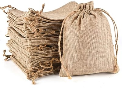 Jute Zakjes 20 x 30 cm Herbruikbare Linnen Trekkoord Cadeauzakjes Voor Doe-Het-Zelf Bruiloft Feest Kerstmis