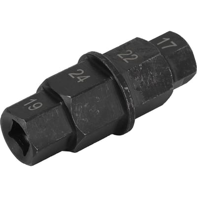 Clé à molette pour axe de pneu de moto, outil de réparation pour essieu avant de 17 mm, 19 mm, 22 mm, 24 mm black