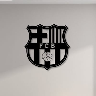 FC Barcelona Wanddecoratie – Iconisch Clublogo – Hoogwaardige Stalen Afwerking