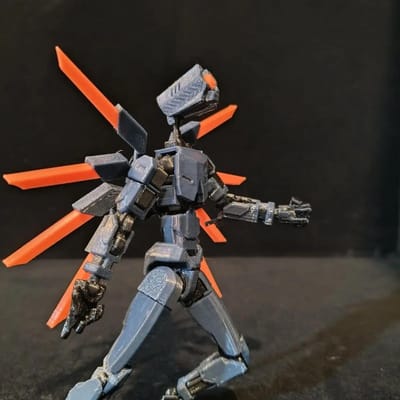 Dernier Mannequin Mannequin Imprimé en 3D 13 Série Ultrakill V1 Jouets Figurines d'Action Multi-Articulé Mobile Robot Métamorphe Cadeaux pour Enfants gray