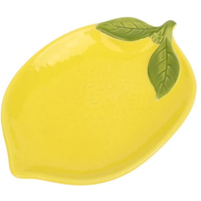 Creatieve Cartoon Citroenvormige Keramische Saladekom Soepkom Familie Fruit Snackbord Keukengerei Accessoires Dessertschotel yellow