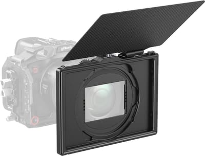 Matte Box Quick Release met Verstelbare Klem van 67mm - 82mm voor DSLR en Mirrorless Camera's, Compact Ontwerp zonder Vignettering, Inclusief 4 x 5.65" Filterframe