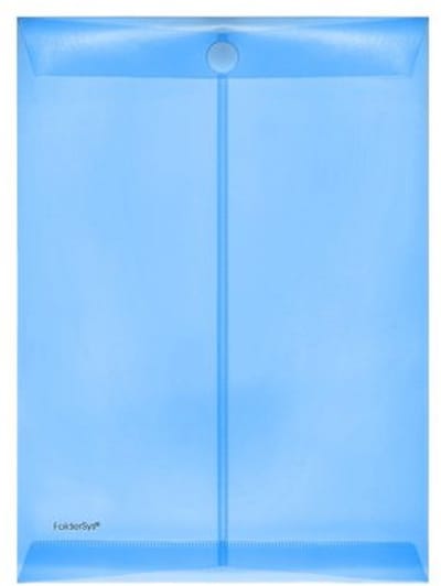 Enveloptas Foldersys A4 staandPP transp blauw