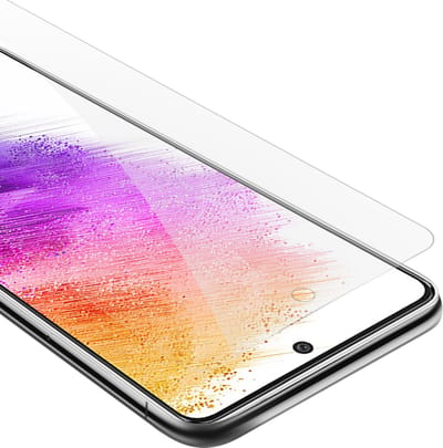 Cadorabo Screenprotector geschikt voor Samsung Galaxy A73 5G - Pantser film Beschermende film in KRISTALHELDER Geharde (Tempered) display beschermglas in 9H hardheid met 3D Touch