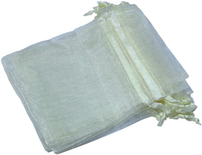 Prigta - Organza Zakjes Crème 7 x 9 cm - 50 stuks - Luxe Cadeauzakjes - Herbruikbaar - Voor Bruiloft, Bedankjes & Sieraden