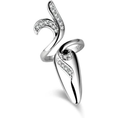 Feest Zilverkleurige Strass Mode Nagels Ring Vingernagel Beschermend Voor Vrouwen Vinger Nagels Ringen gray