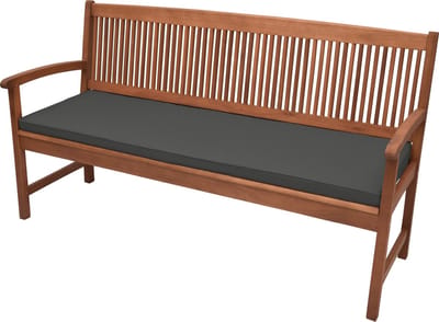 Beautissu Tuinkussen Base BK - Bankkussen 100x48cm grafiet grijs - kussen voor tuinbank