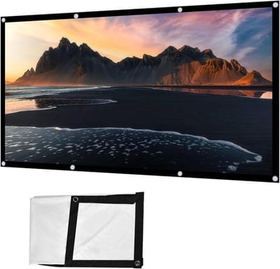 JGS Premium - Draagbaar Opvouwbaar Projectiescherm 120 Inch - Niet-kreuk Wit - 16:9 - Binnen Buiten Thuisbioscoop - Achtertuin Bioscoop - Reizen