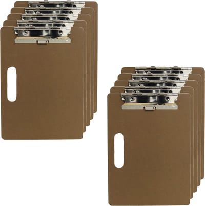 Gerim - Clipboard houtkleur A4 formaat - 10x stuks - Documenten klembord