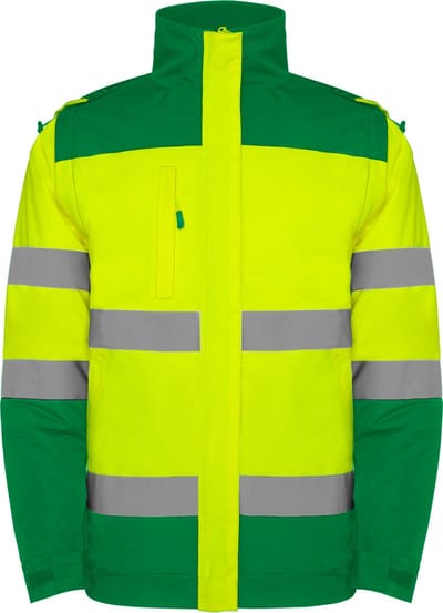 Roly Epsylon Parka RY9304 - Garden Green 52/Fluor Yellow 221 - XL