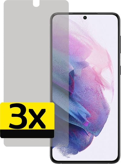 Screenprotector - Geschikt voor Samsung Galaxy S21 - 3 Stuks - Privacy Filter - Beschermglas - Gehard Glas - Tempered Glass - Screen Protector