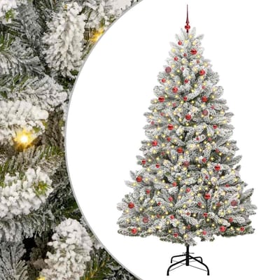 vidaXL - Kunstkerstboom - 270 - cm - 300 - LED's - Warmwit - PVC - en - Staal
