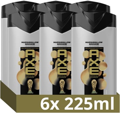 AXE - Douchegel - Fine Fragrance Collection - Marshmallow Smoke FIFA Limited Edition - 6 x 225 ml