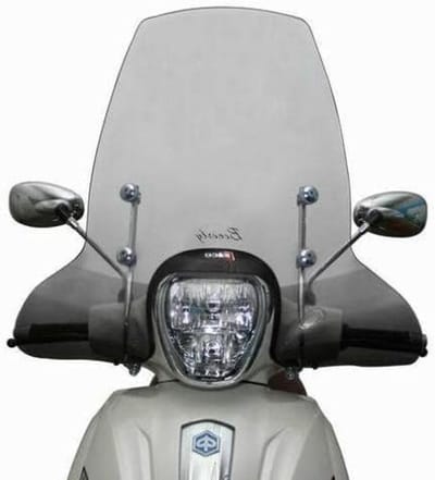 Voorruitset Scooter - Windscherm Set - Bescherming Tegen Wind - Zeefdruk Afwerking - 680 mm x 720 mm - Transparant