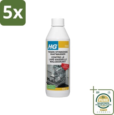 5 x HG Stinkende Vaatwasser 500 gr - Grootverpakking - Vaatwasser Reinigen - Stinkende Vaatwasser - Vaatwasser Geur - Vaatwasser Hygiëne - Vaatwasser Onderhoud