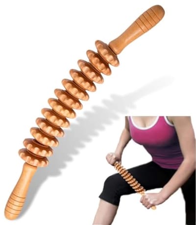 Houten Massagerol voor Anti-Cellulitis en Spiermassage - Effectieve Tool voor Myofasciale Massage