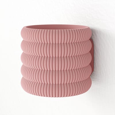 Fleuriek - Hangende bloempot voor binnen Roze - Plantenpot verticle tuin, Groene muurdecoratie - Kunststof bloempot voor aan de muur