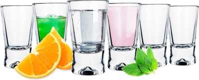 Glasmark Shotglazen Krosno - transparant glas - 6x stuks - 25 ml - borrelglazen