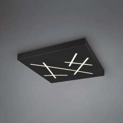 Trio Lighting LED plafondlamp Snip, matzwart, lengte 50 cm, metaal, CCT