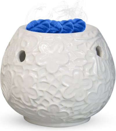 Scentchips® Ceramic Leafs - Waxbrander - Geurbrander - Oliebrander - Wax Melts Brander - Aromabrander - Ook Geschikt Voor Essentiële Oliën - Geurolie - Waxmelts - Wit