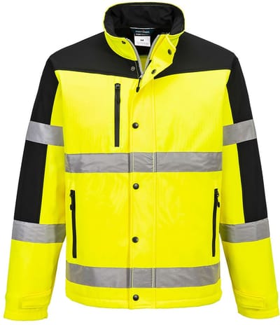 Portwest Twee Kleuren Softshell Jack (3L) S429 - Geel - M