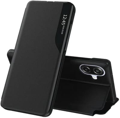 Hoesje geschikt voor Samsung Galaxy A07 4G - Techsuit eFold Book Case - Zwart